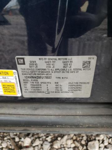 Photo 10 from auction – 2015 CHEVROLET TRAVERSE L with VIN 1GNKRHKDXFJ178537