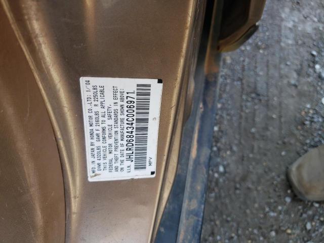 Photo 10 from auction – 2004 HONDA CR-V LX with VIN JHLRD68434C006971