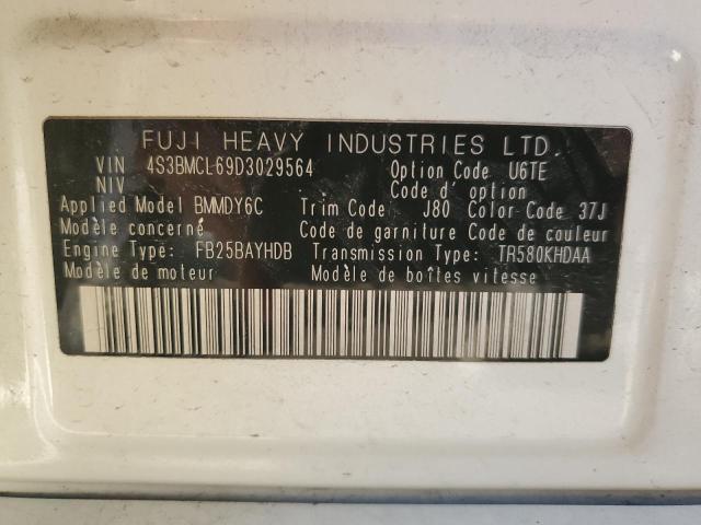 Photo 10 from auction – 2013 SUBARU LEGACY 2.5 with VIN 4S3BMCL69D3029564