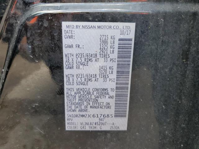 Photo 10 from auction – 2018 NISSAN PATHFINDER with VIN 5N1DR2MM2JC617685