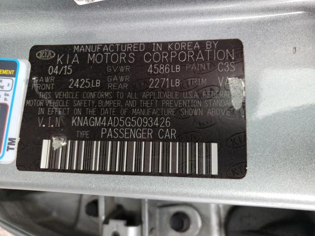 Photo 10 from auction – 2016 KIA OPTIMA HYB with VIN KNAGM4AD5G5093426