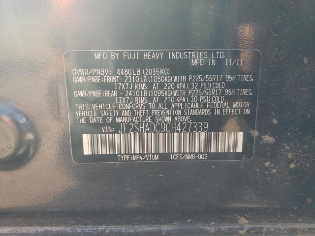 Photo 10 from auction – 2012 SUBARU FORESTER 2 with VIN JF2SHADC9CH427339