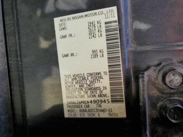 Photo 10 from auction – 2012 NISSAN ALTIMA BAS with VIN 1N4AL2AP6CN490945