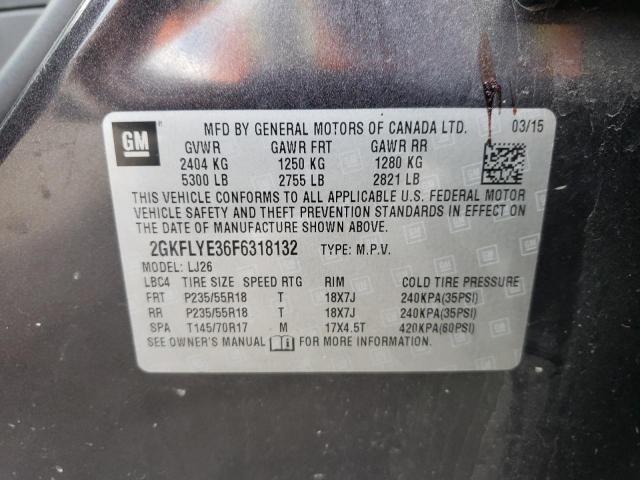Photo 10 from auction – 2015 GMC TERRAIN SL with VIN 2GKFLYE36F6318132