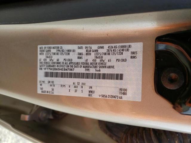 Photo 10 from auction – 2017 FORD F250 SUPER with VIN 1FT7W2B65HEB47567