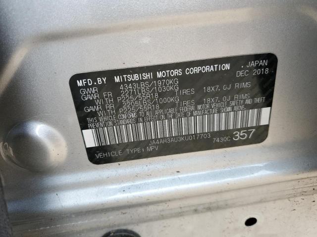 Photo 10 from auction – 2019 MITSUBISHI OUTLANDER with VIN JA4AR3AU3KU017703