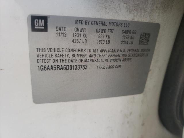 Photo 10 from auction – 2013 CADILLAC ATS with VIN 1G6AA5RA6D0133753