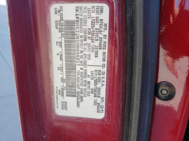 Photo 10 from auction – 1992 FORD ECONOLINE with VIN 1FBHE31H1NHA46217