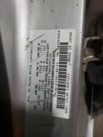 Photo 10 from auction – 2008 MAZDA 3 I with VIN JM1BK32G981186156