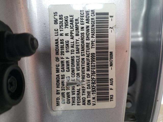 Photo 10 from auction – 2015 HONDA CIVIC SE with VIN 19XFB2F76FE079999
