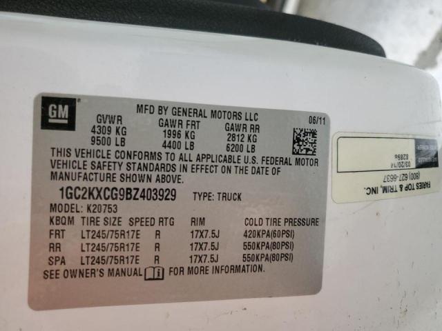 Photo 10 from auction – 2011 CHEVROLET SILVERADO with VIN 1GC2KXCG9BZ403929