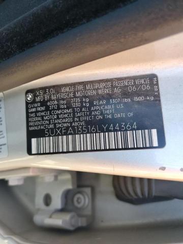 Photo 10 from auction – 2006 BMW X5 3.0I with VIN 5UXFA13516LY44364
