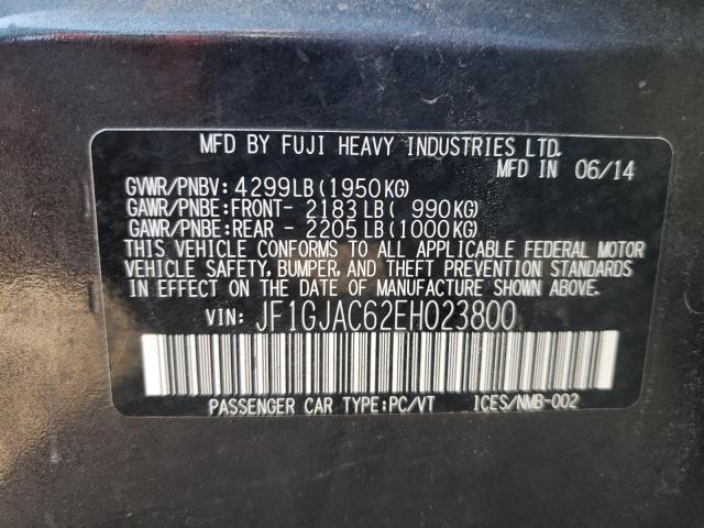 Photo 10 from auction – 2014 SUBARU IMPREZA PR with VIN JF1GJAC62EH023800