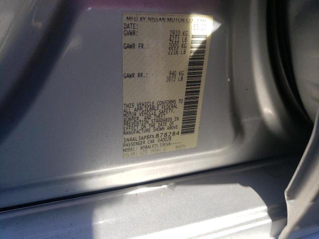 Photo 10 from auction – 2015 NISSAN ALTIMA 2.5 with VIN 1N4AL3AP8FN878284