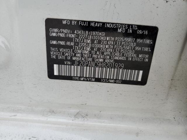 Photo 10 from auction – 2017 SUBARU CROSSTREK with VIN JF2GPANC9H8201929