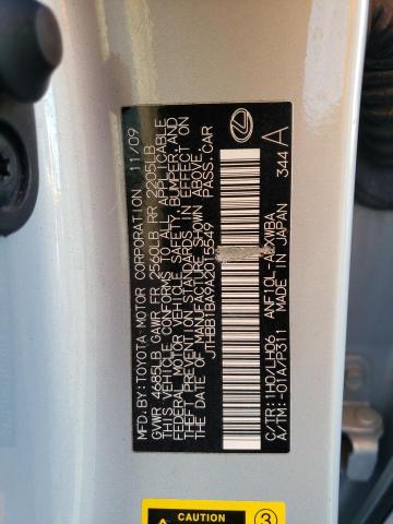 Photo 10 from auction – 2010 LEXUS HS 250H with VIN JTHBB1BA9A2015549