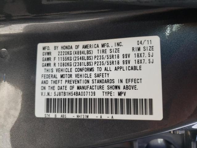 Photo 10 from auction – 2011 ACURA RDX TECHNO with VIN 5J8TB1H54BA007139