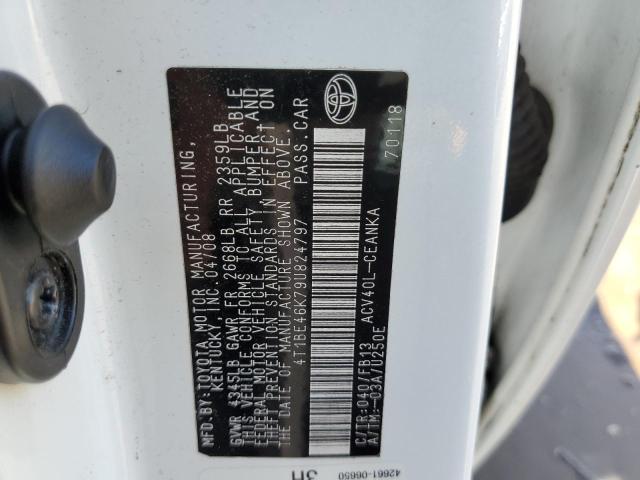 Photo 10 from auction – 2009 TOYOTA CAMRY BASE with VIN 4T1BE46K79U824797