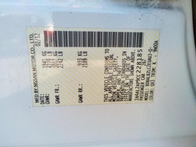 Foto 10 de la subasta – 2012 NISSAN ALTIMA BAS con VIN 1N4AL2AP9CC228185