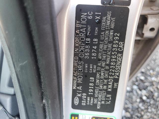 Photo 10 from auction – 2009 KIA RIO BASE with VIN KNADE223896538992