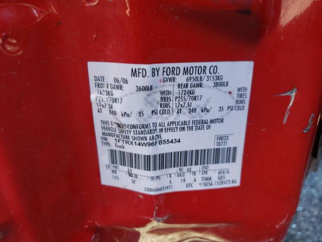 Photo 10 from auction – 2006 FORD F150 with VIN 1FTRX14W96FB55434