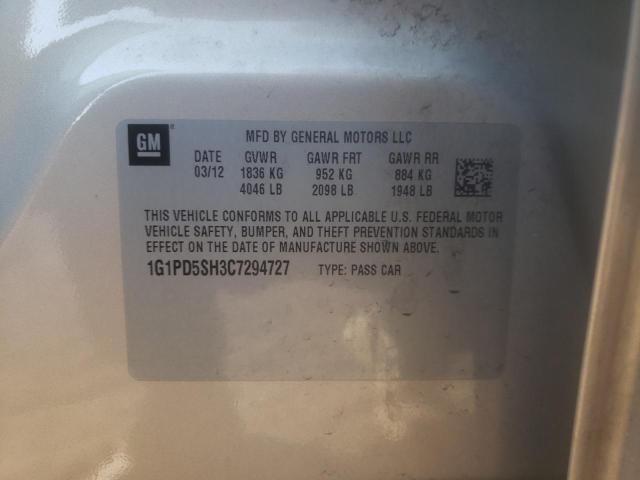 Photo 10 from auction – 2012 CHEVROLET CRUZE LS with VIN 1G1PD5SH3C7294727