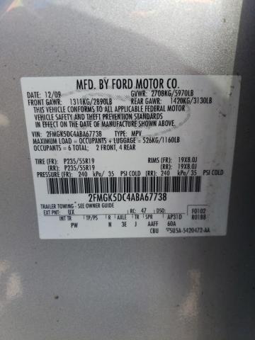 Photo 10 from auction – 2010 FORD FLEX LIMIT with VIN 2FMGK5DC4ABA67738