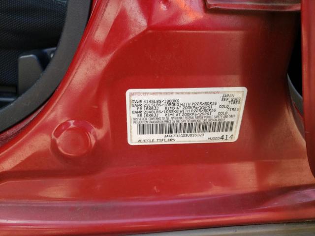 Photo 10 from auction – 2003 MITSUBISHI OUTLANDER with VIN JA4LX31G03U035120