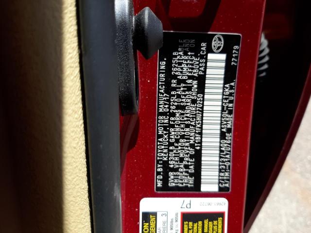 Photo 10 from auction – 2017 TOYOTA CAMRY LE with VIN 4T1BF1FK5HU770250
