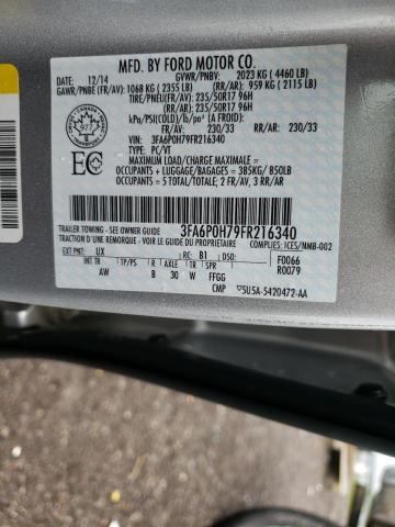 Photo 10 from auction – 2015 FORD FUSION SE with VIN 3FA6P0H79FR216340