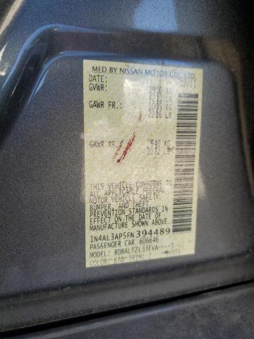 Photo 10 from auction – 2015 NISSAN ALTIMA 2.5 with VIN 1N4AL3AP5FN394489