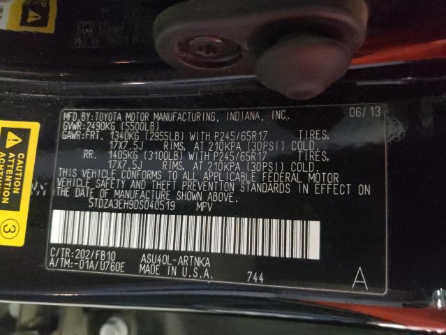 Photo 10 from auction – 2013 TOYOTA HIGHLANDER with VIN 5TDZA3EH9DS040519
