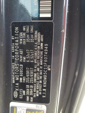 Photo 10 from auction – 2015 KIA SEDONA LX with VIN KNDMB5C11F6074949