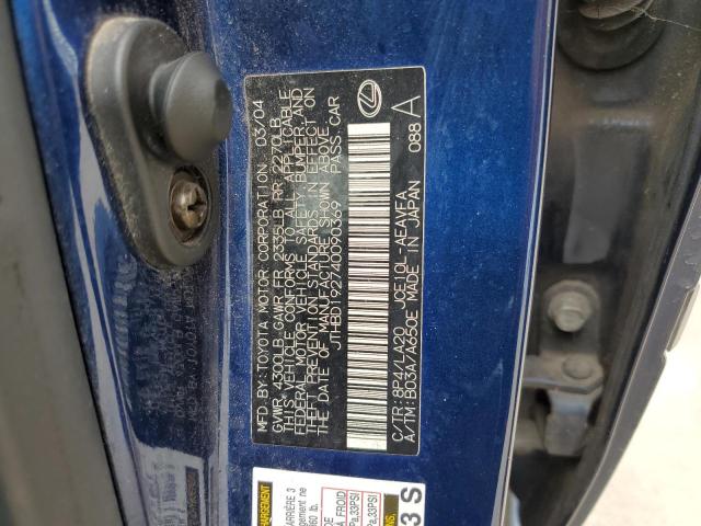 Photo 10 from auction – 2004 LEXUS IS 300 with VIN JTHBD192740090369