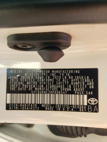 Photo 10 from auction – 2017 TOYOTA COROLLA L with VIN 5YFBURHE2HP606547