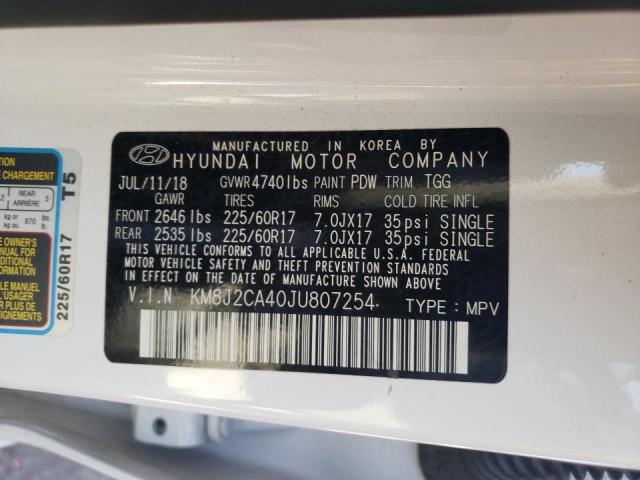 Photo 10 from auction – 2018 HYUNDAI TUCSON SE with VIN KM8J2CA40JU807254