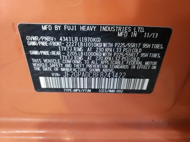 Photo 10 from auction – 2014 SUBARU XV CROSSTR with VIN JF2GPAGC8E8243422