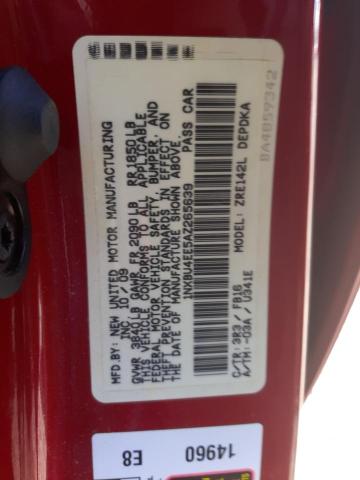Photo 10 from auction – 2010 TOYOTA COROLLA BA with VIN 1NXBU4EE5AZ265639