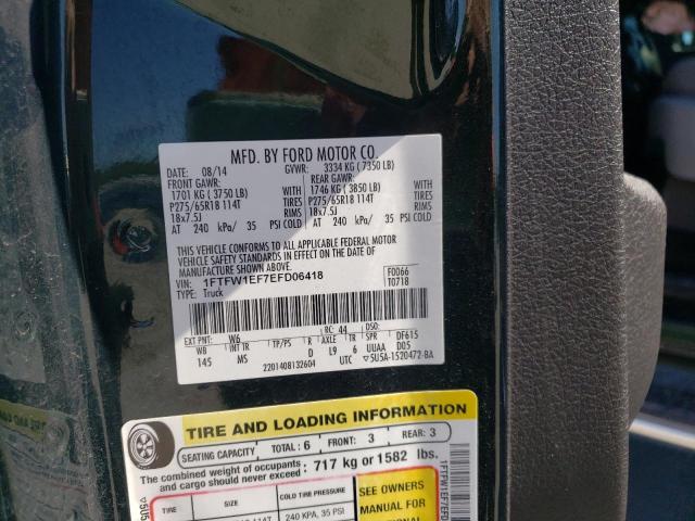 Photo 10 from auction – 2014 FORD F150 SUPER with VIN 1FTFW1EF7EFD06418