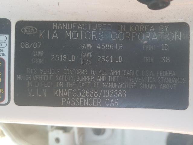 Photo 10 from auction – 2008 KIA RONDO LX with VIN KNAFG526387132383