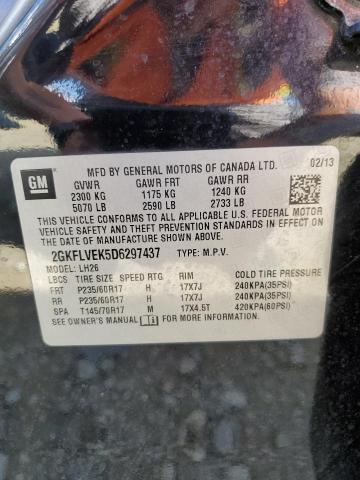 Photo 10 from auction – 2013 GMC TERRAIN SL with VIN 2GKFLVEK5D6297437