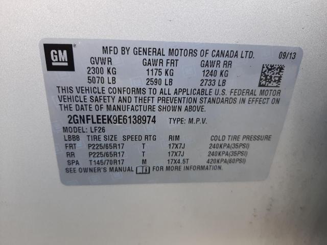 Photo 10 from auction – 2014 CHEVROLET EQUINOX LS with VIN 2GNFLEEK9E6138974