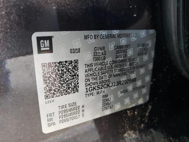 Photo 10 from auction – 2018 GMC YUKON DENA with VIN 1GKS2CKJ2JR292598