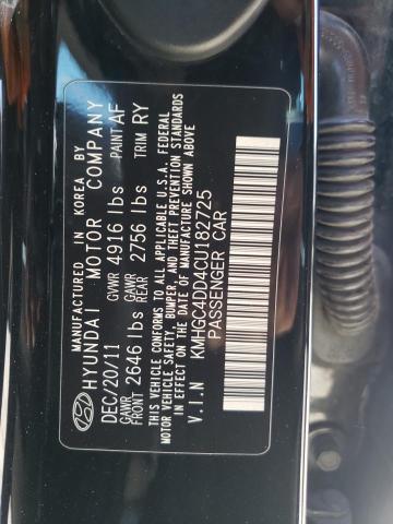 Photo 10 from auction – 2012 HYUNDAI GENESIS 3. with VIN KMHGC4DD4CU182725