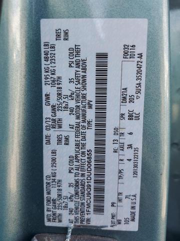 Photo 10 from auction – 2013 FORD ESCAPE SE with VIN 1FMCU9G91DUD06855