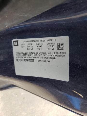 Photo 10 from auction – 2011 CHEVROLET CAMARO LT with VIN 2G1FB1ED0B9160600