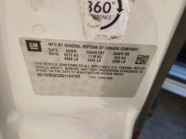 Photo 10 from auction – 2016 CHEVROLET IMPALA LIM with VIN 2G1WB5E30G1184156