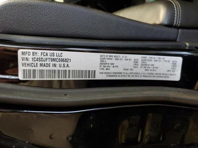 Photo 10 from auction – 2021 DODGE DURANGO PU with VIN 1C4SDJFT9MC696821