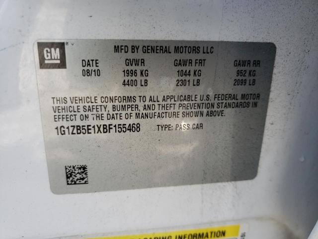 Photo 10 from auction – 2011 CHEVROLET MALIBU with VIN 1G1ZB5E1XBF155468