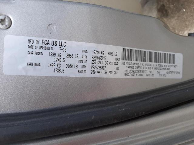 Photo 10 from auction – 2016 DODGE GRAND CARA with VIN 2C4RDGCG6GR388171